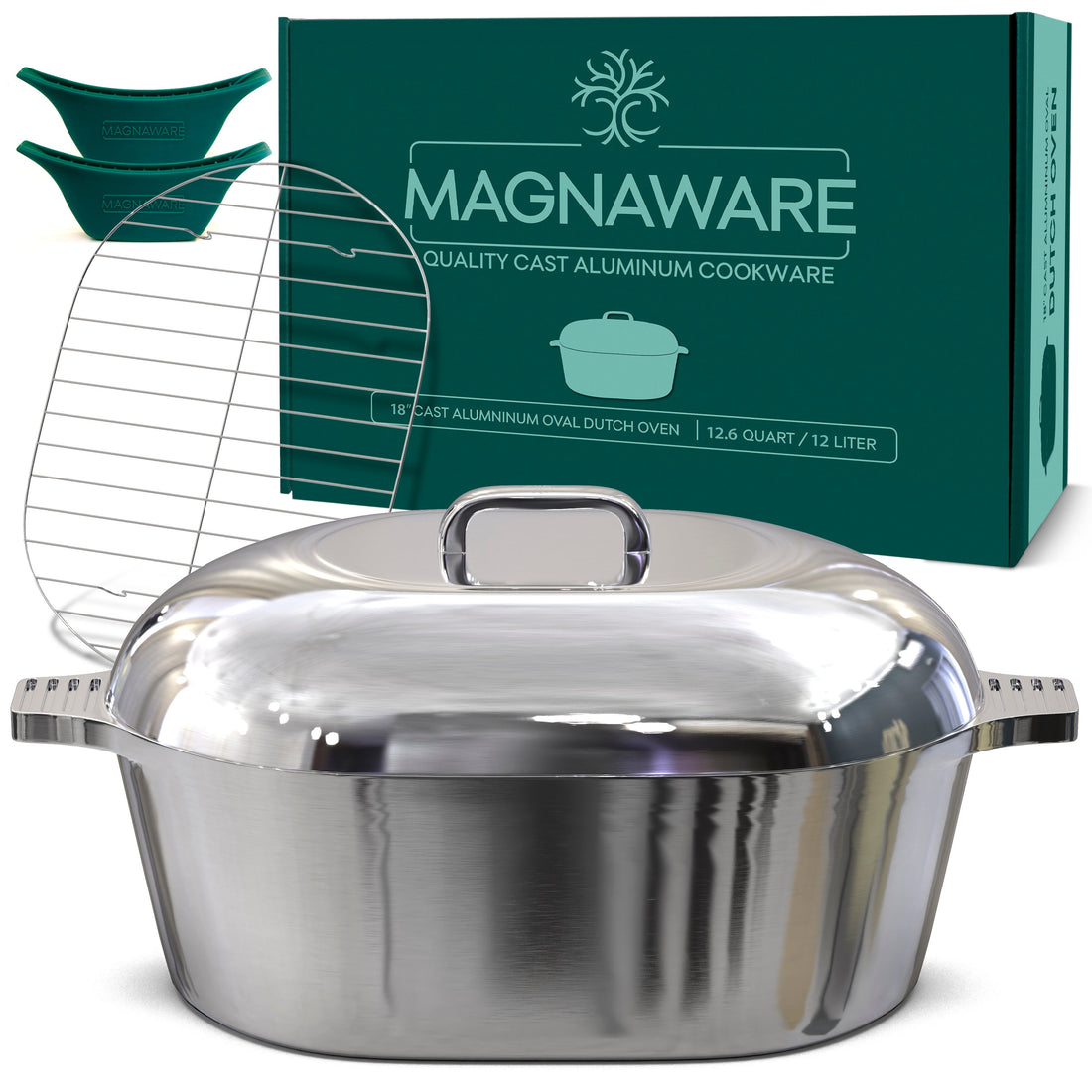 Oval Dutch Oven with Lid - 12.6 Quart (18 Inch)