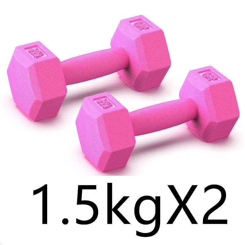 Rubberized Dumbbells for Men Women Arm Training Fitness