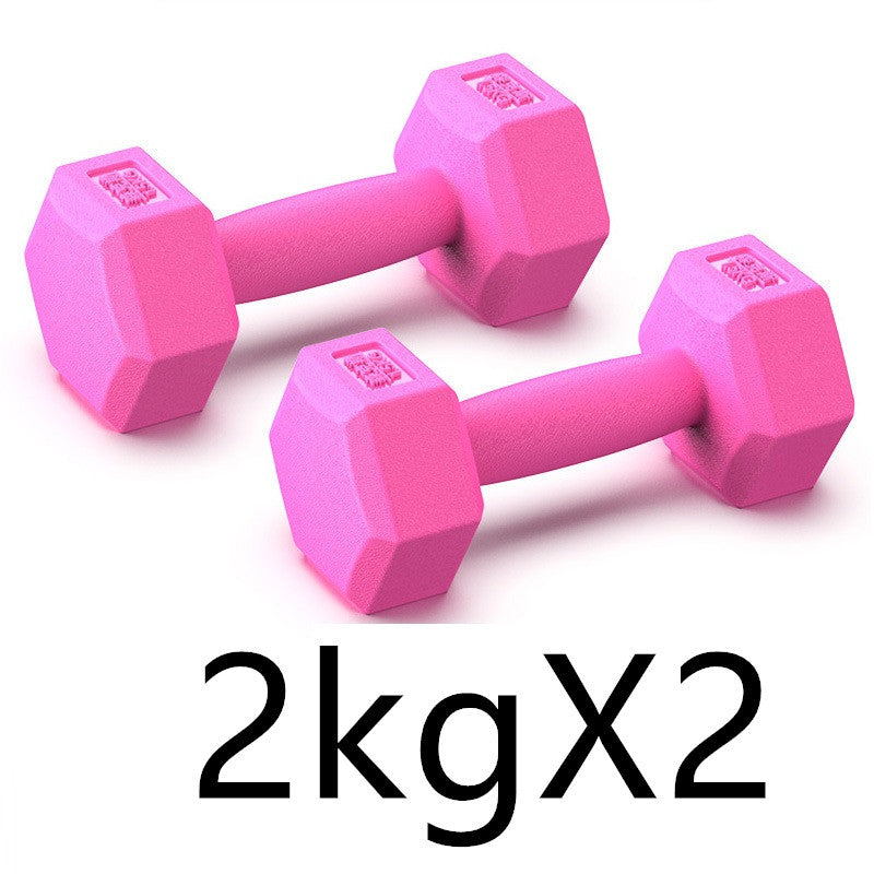 Rubberized Dumbbells for Men Women Arm Training Fitness