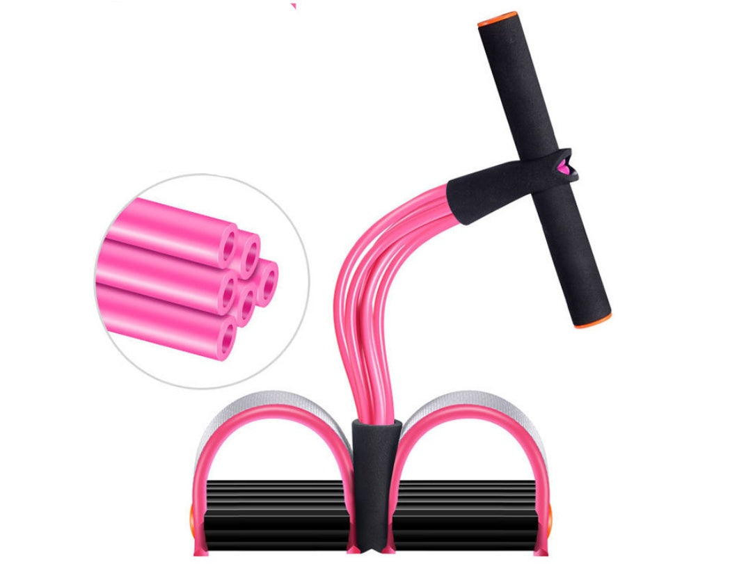 Natural Latex Foot Pedal Resistance Rope Fitness Expander