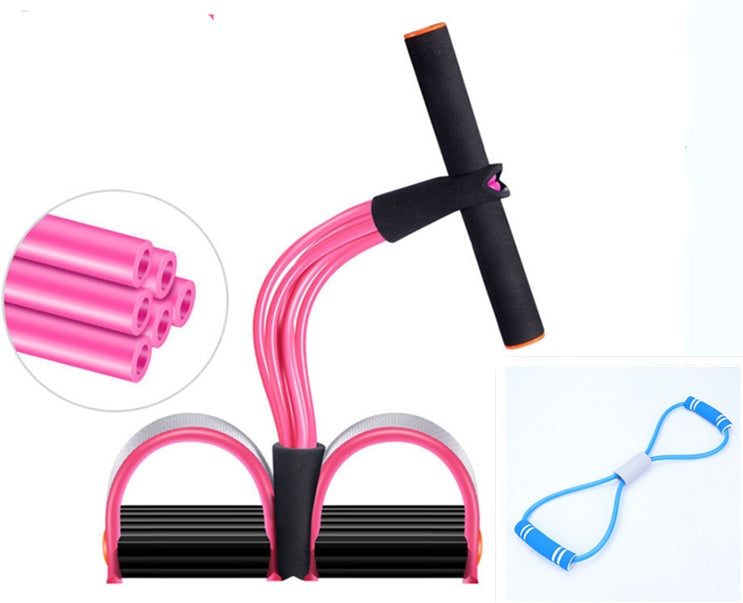 Natural Latex Foot Pedal Resistance Rope Fitness Expander