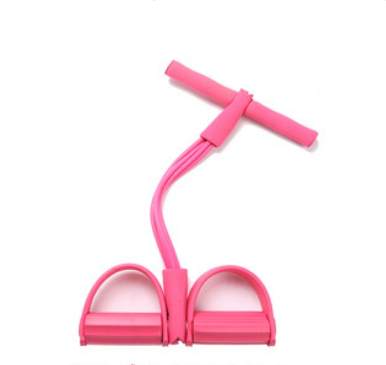 Natural Latex Foot Pedal Resistance Rope Fitness Expander