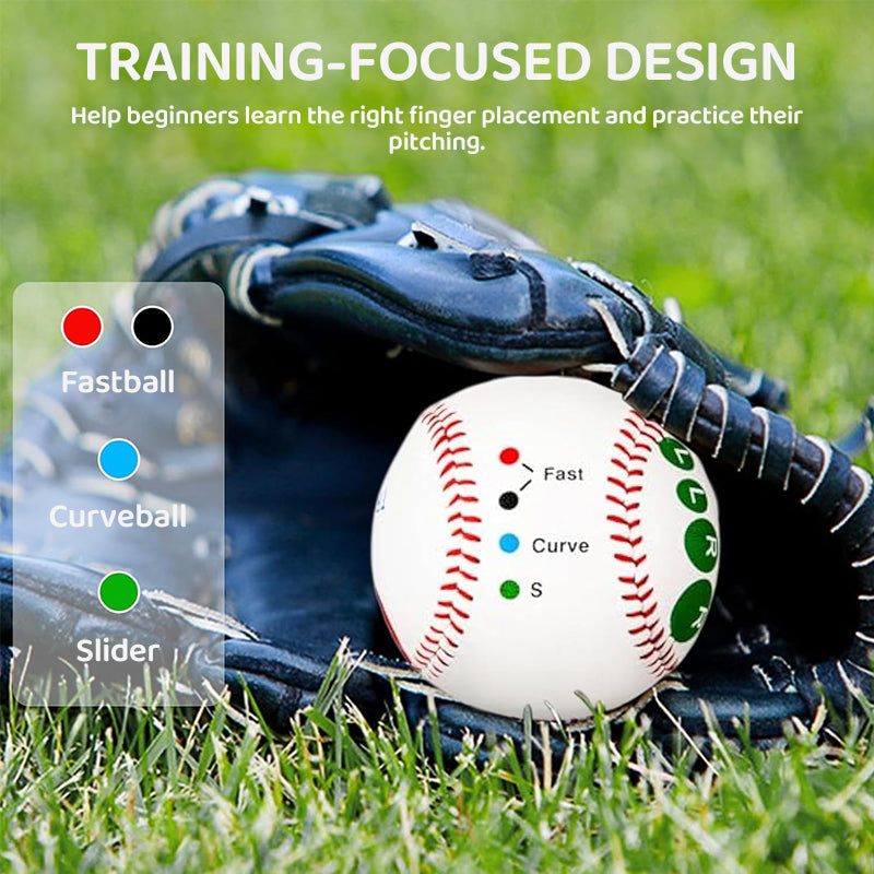 9 Inch Competition Training Baseball with Finger Markers