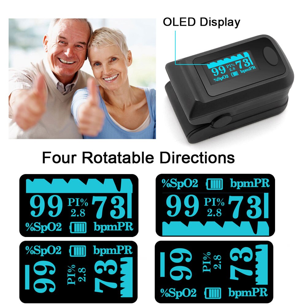 Fingertip Pulse Oximeter Blood Oxygen Level Monitor