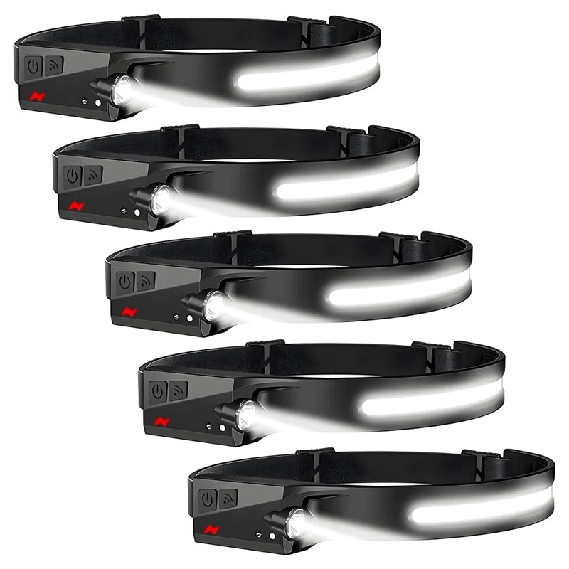 USB Rechargeable LED Headlamp Waterproof Motion Sensor Light