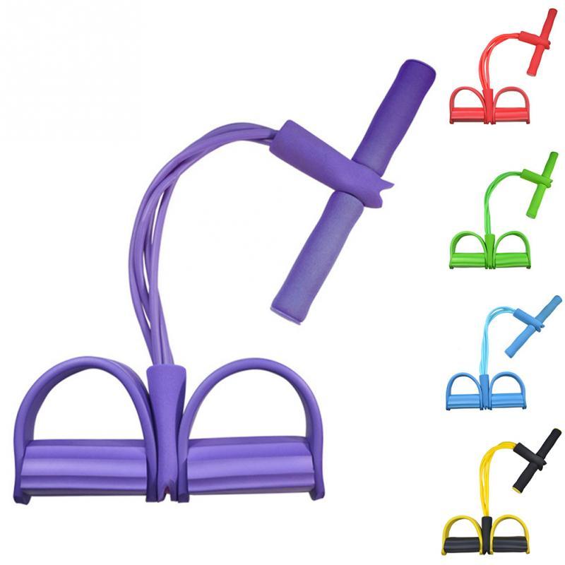 Natural Latex Foot Pedal Resistance Rope Fitness Expander
