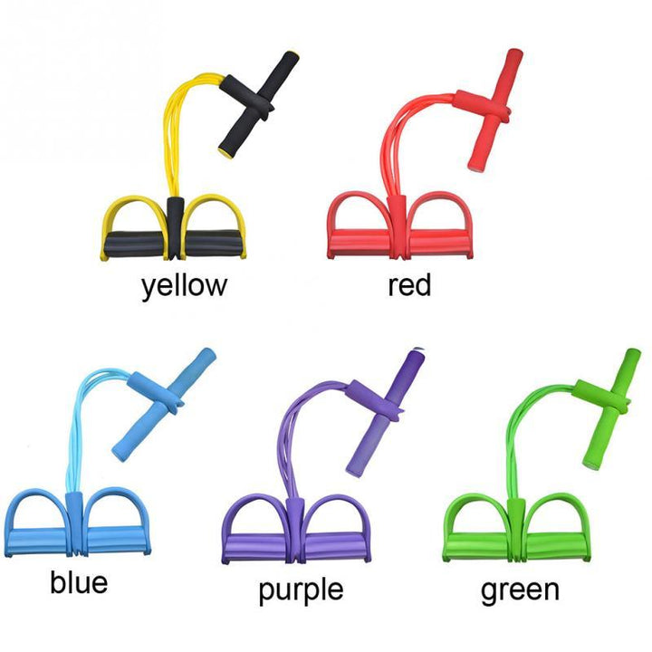 Natural Latex Foot Pedal Resistance Rope Fitness Expander