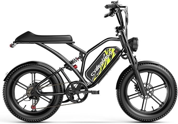Electric Bike for Adults 1500W Peak 20" Fat Tire All-Terrain E-Bike 80-120Miles 30MPH Electric Dirt Bike for Road Sand Mountain Snow - 48V 20/30AH Battery Powered Electric Motorcycle