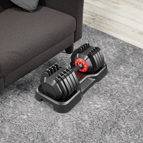 10-in-1 Adjustable Dumbbell Set with Rotating Handle