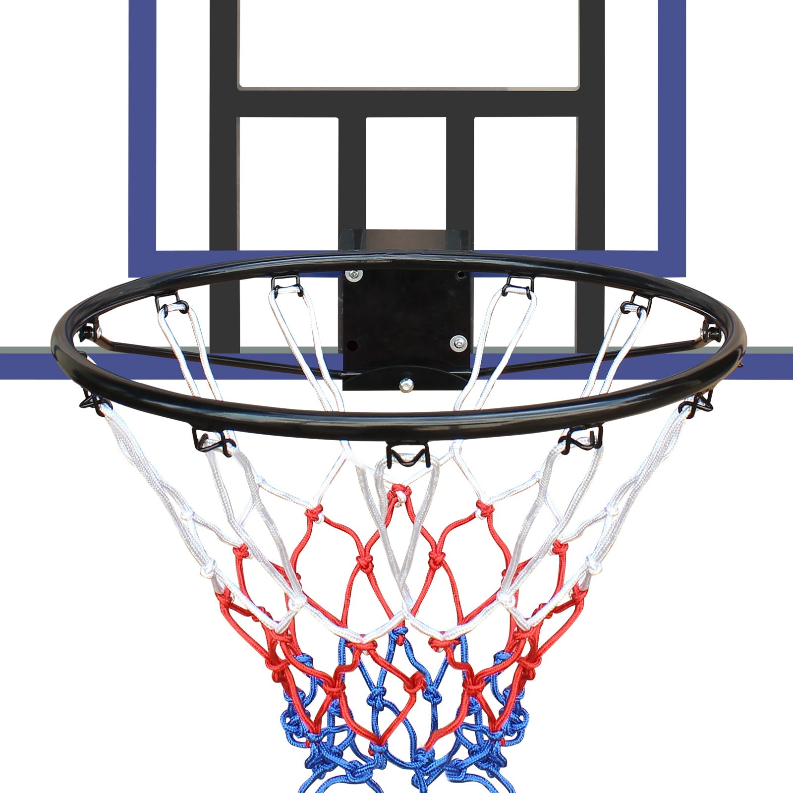 Wall Mounted Basketball Hoop with Shatterproof Backboard