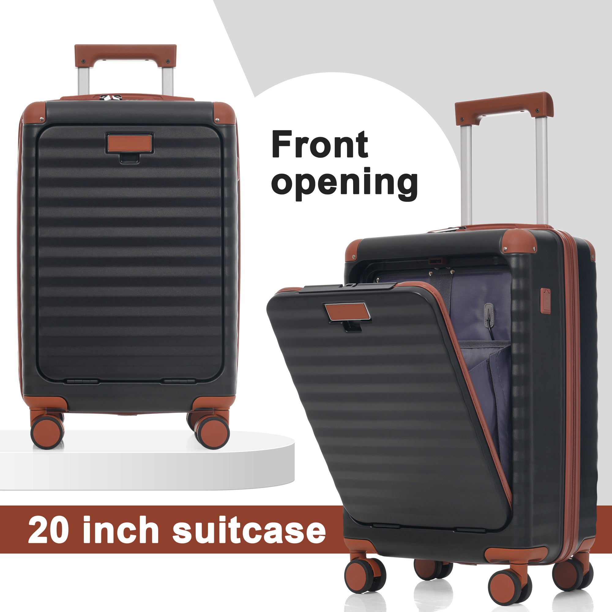 Luggage Set - 5 Piece Hardside Expandable Carry-On
