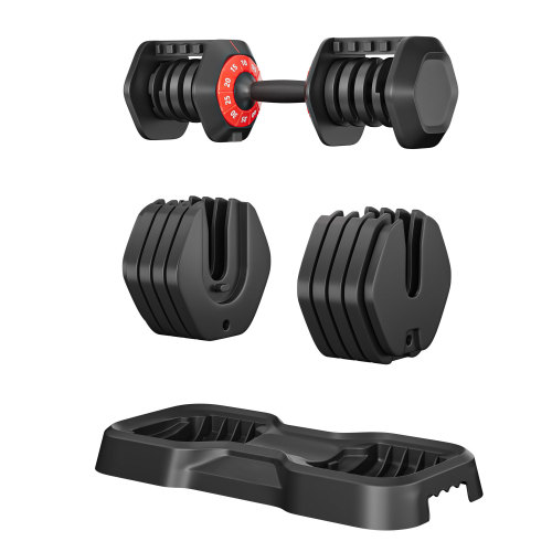 10-in-1 Adjustable Dumbbell Set with Rotating Handle