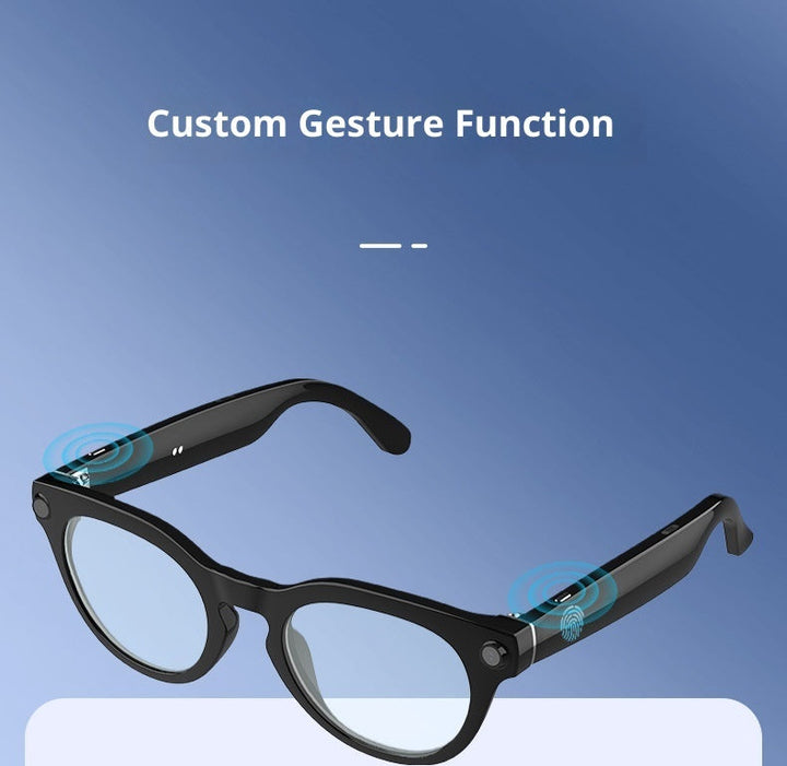 HeyCyan Onyx Black AI Smart Glasses | 8MP Anti-Shake 2K Video Recording, Real-Time Translation & Object Recognition