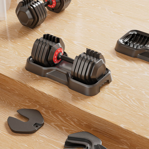 10-in-1 Adjustable Dumbbell Set with Rotating Handle