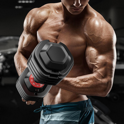 10-in-1 Adjustable Dumbbell Set with Rotating Handle