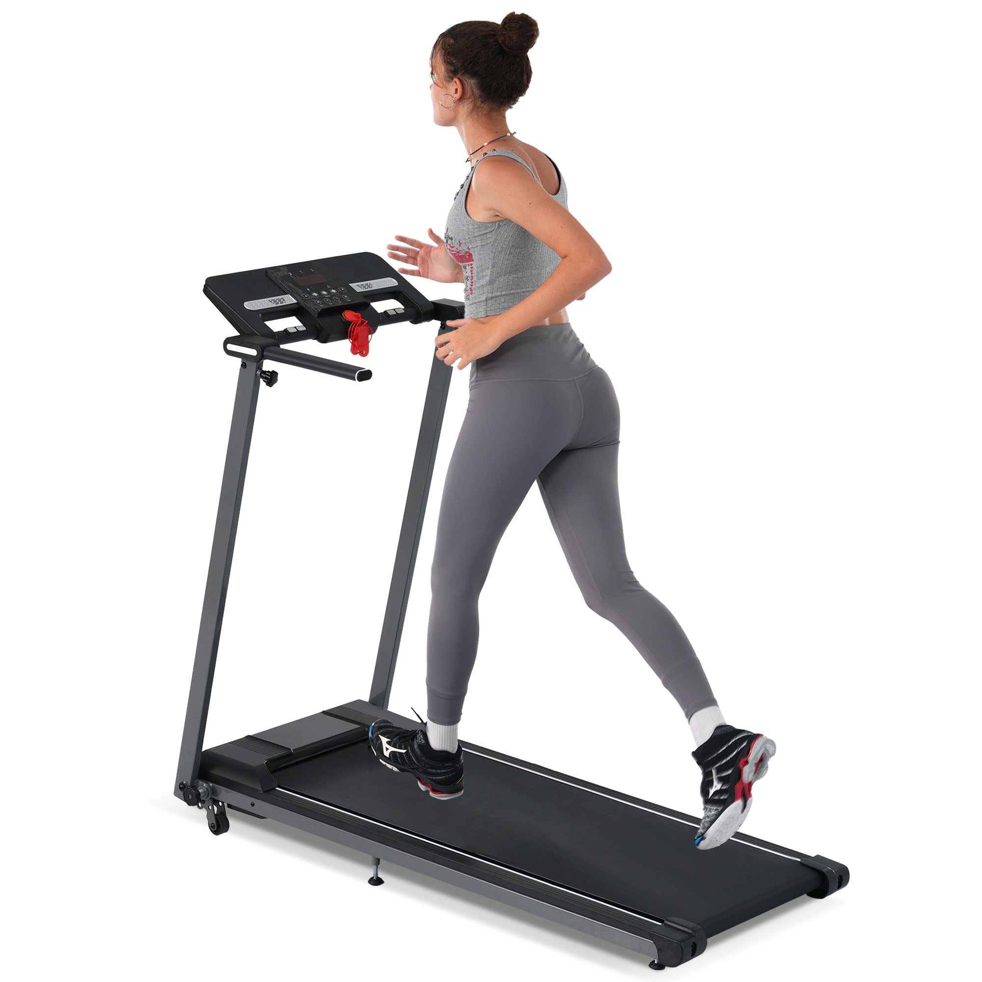 Folding Walking Pad Treadmill with Incline Bluetooth Speaker