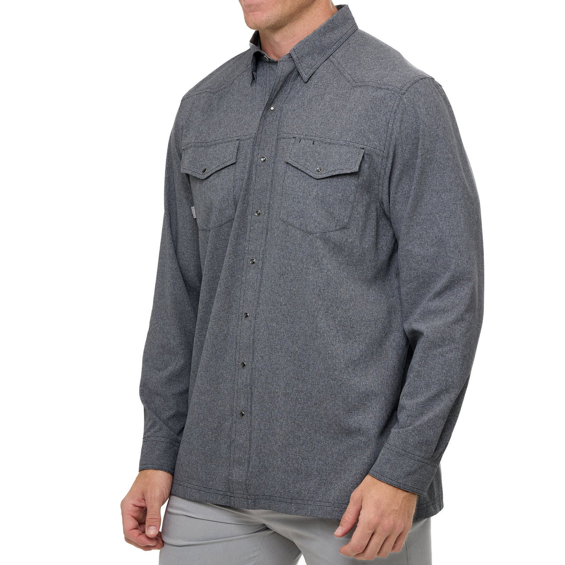 Caviar Pearl Snap Shirt | Long Sleeve