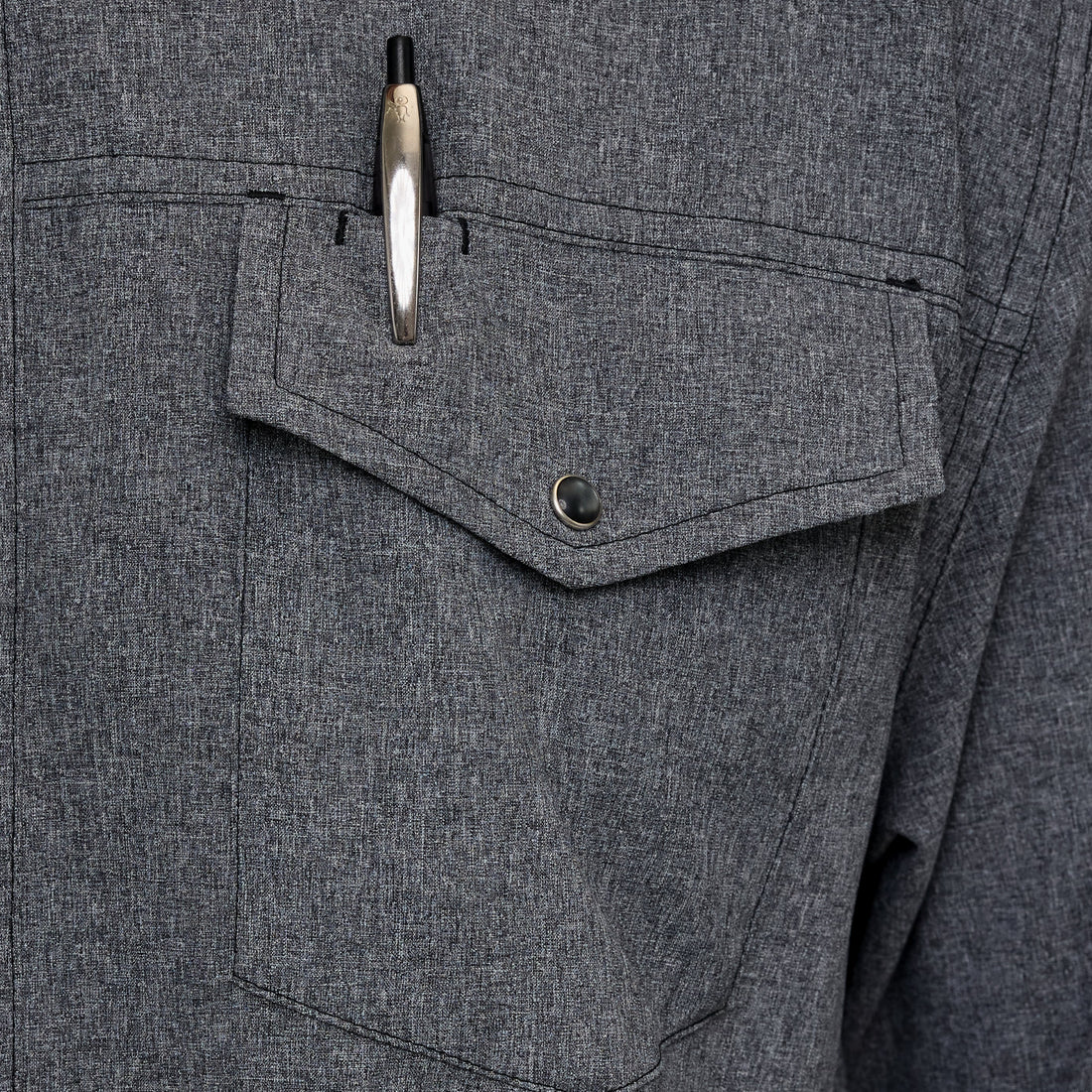Caviar Pearl Snap Shirt | Long Sleeve