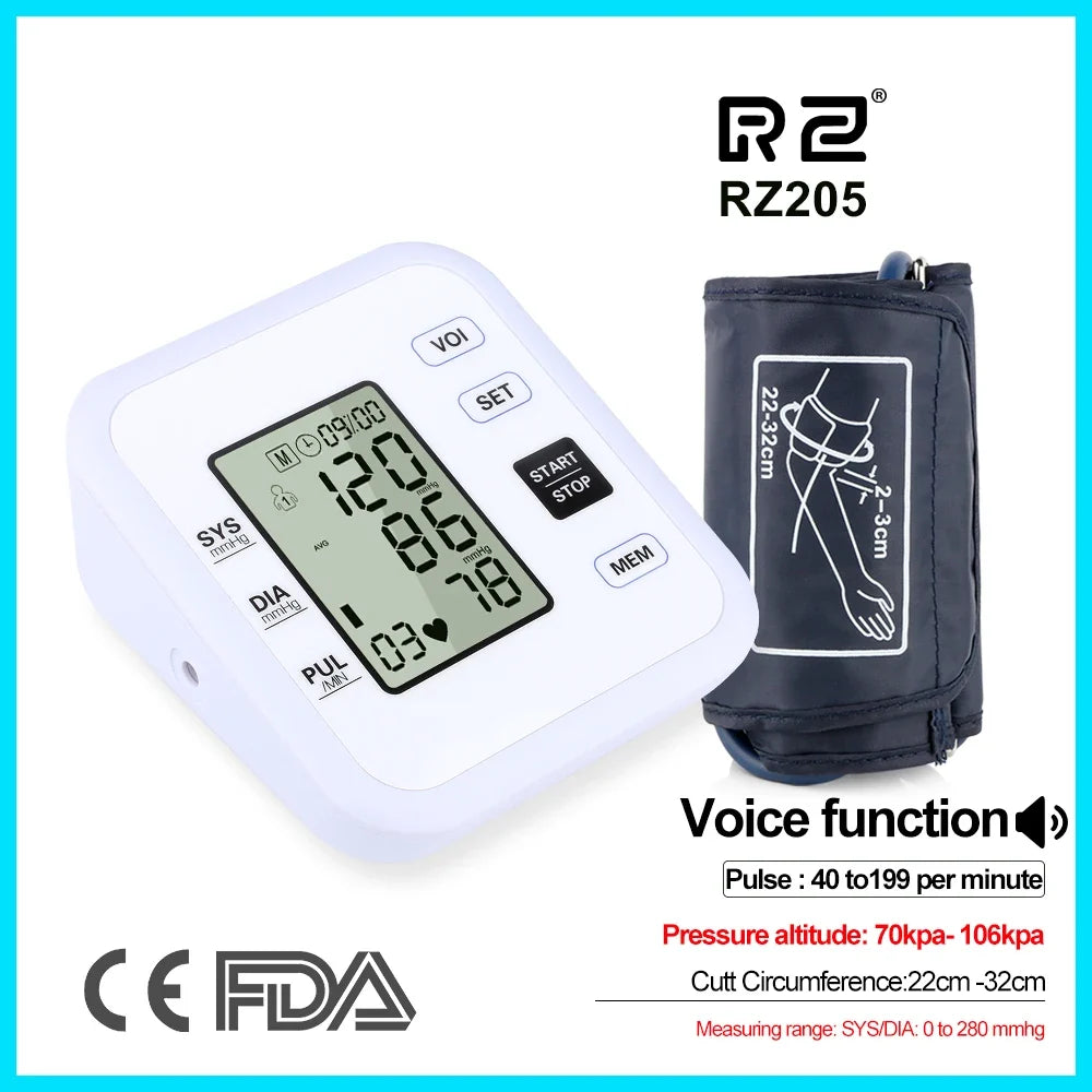 Digital Arm Blood Pressure Monitor Heart Rate Meter