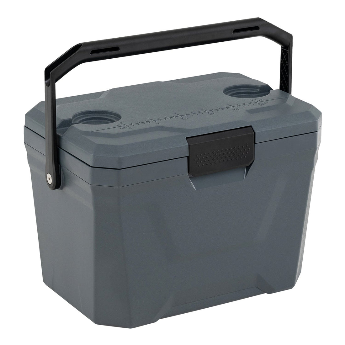 Insulated Portable Cooler Hard Shell Ice Chest with 2 Cup Holders