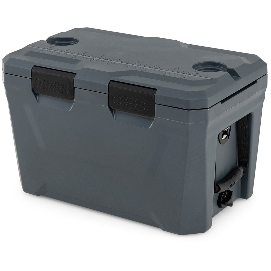 Insulated Portable Cooler Hard Shell Ice Chest with 2 Cup Holders Bottle Opener and Drain Plug