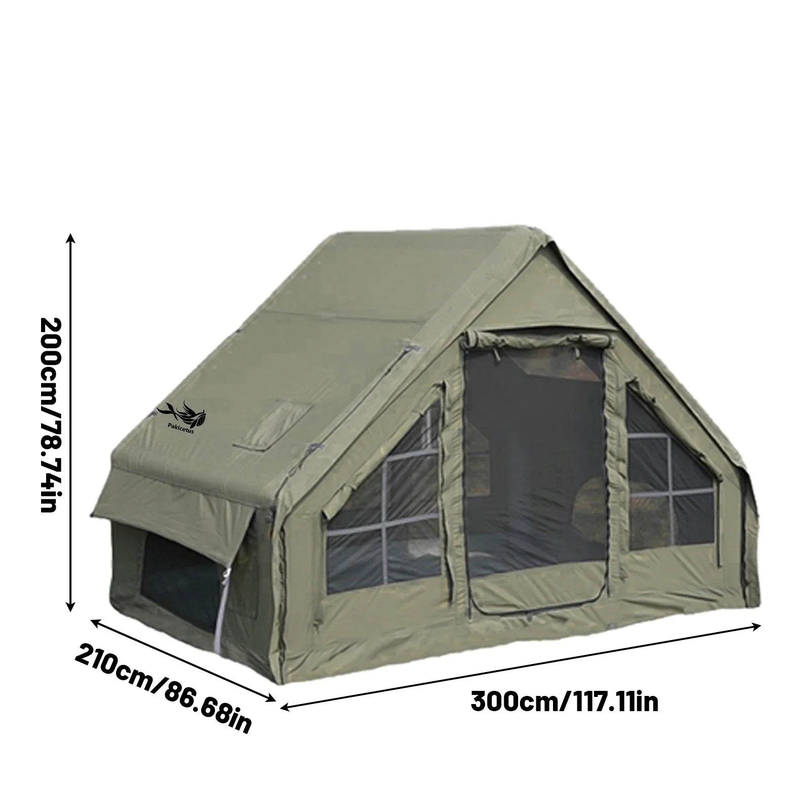 Pakicetus Inflatable Camping Tent Quick Setup Air Frame Shelter