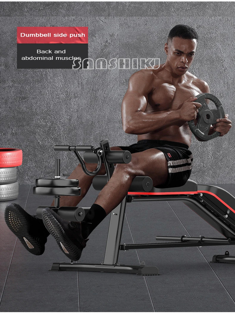 Multi-Function Weightlifting Bench for Home Fitness Training