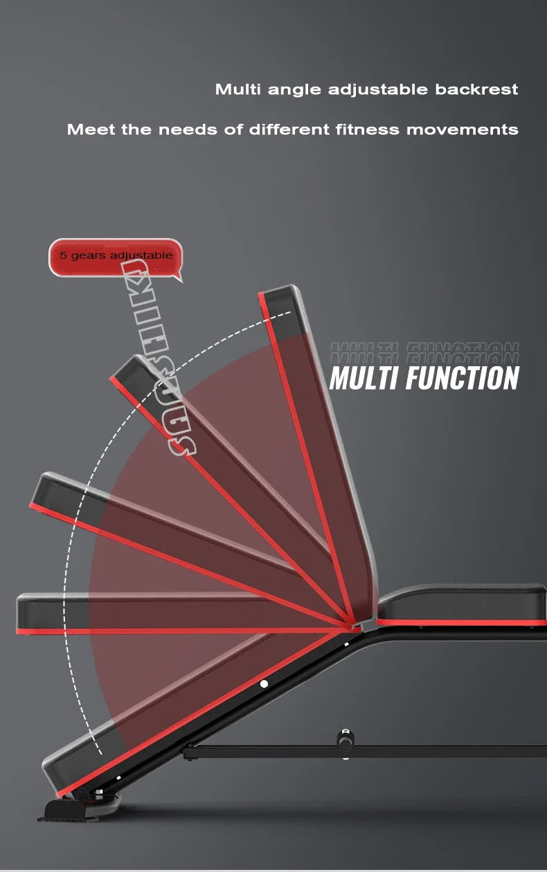 Multi-Function Weightlifting Bench for Home Fitness Training