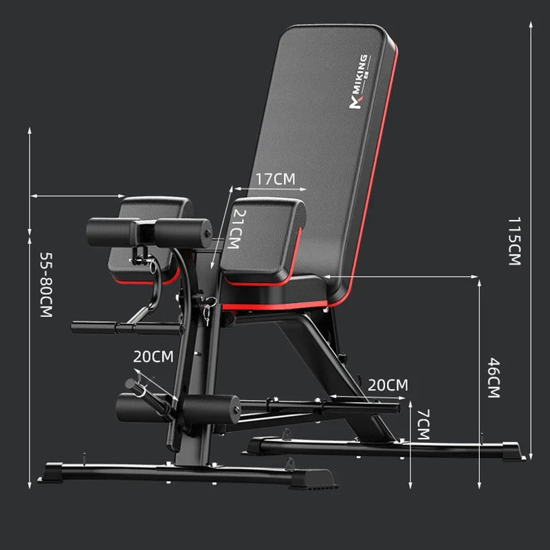 Multi-Function Weightlifting Bench for Home Fitness Training