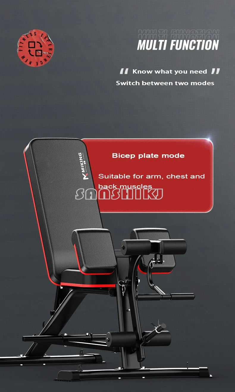Multi-Function Weightlifting Bench for Home Fitness Training