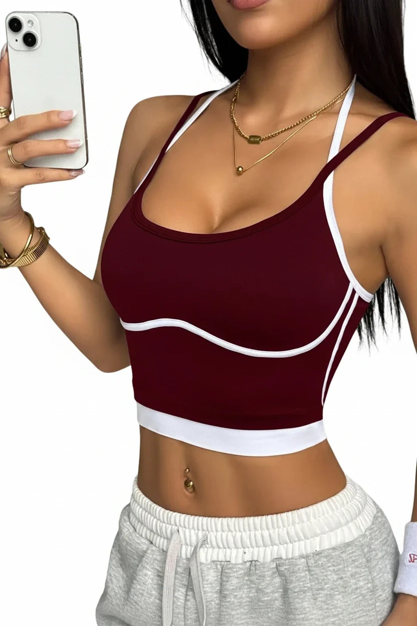 Women’s Supportive Color Block Workout Top