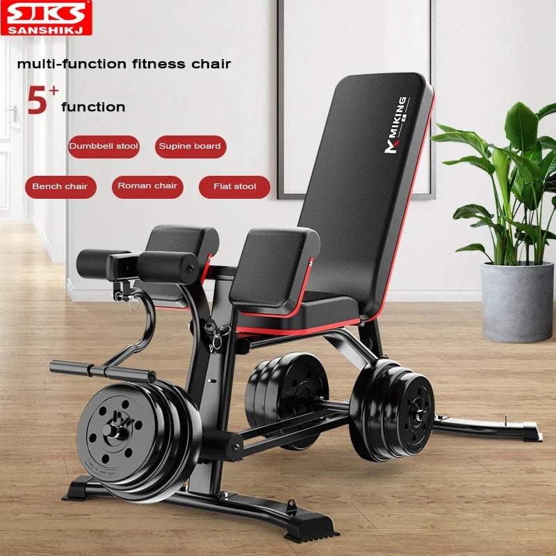 Multi-Function Weightlifting Bench for Home Fitness Training