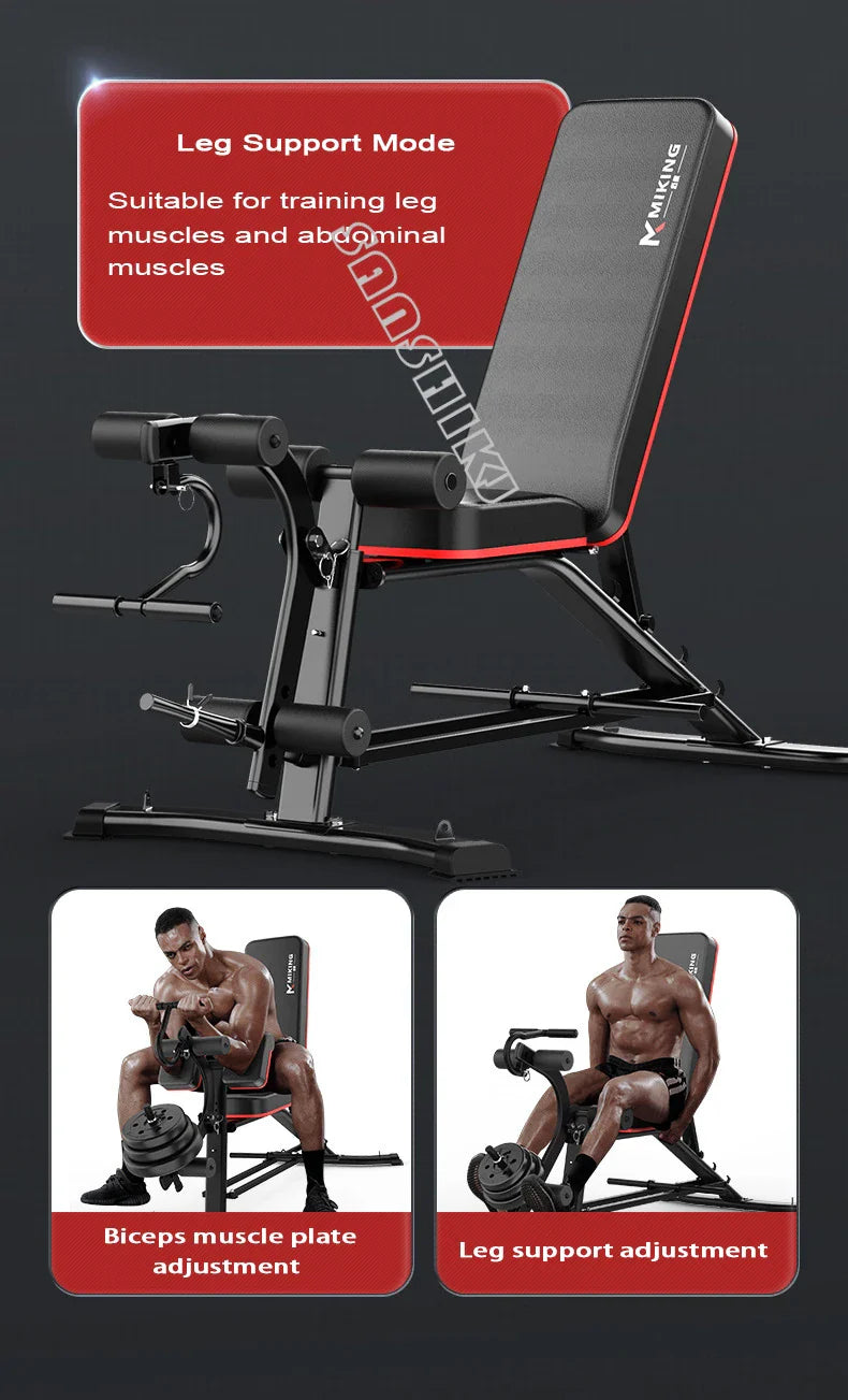 Multi-Function Weightlifting Bench for Home Fitness Training