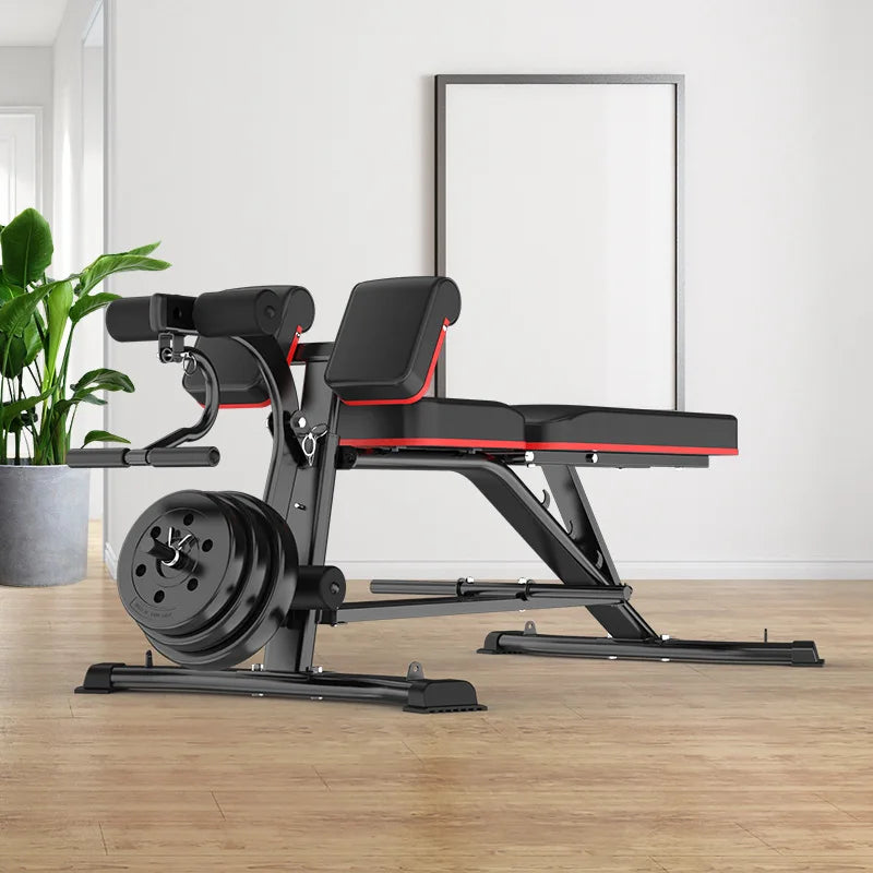 Multi-Function Weightlifting Bench for Home Fitness Training