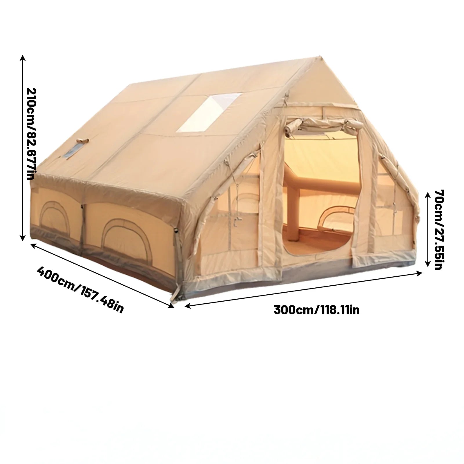Pakicetus Inflatable Camping Tent Quick Setup Air Frame Shelter