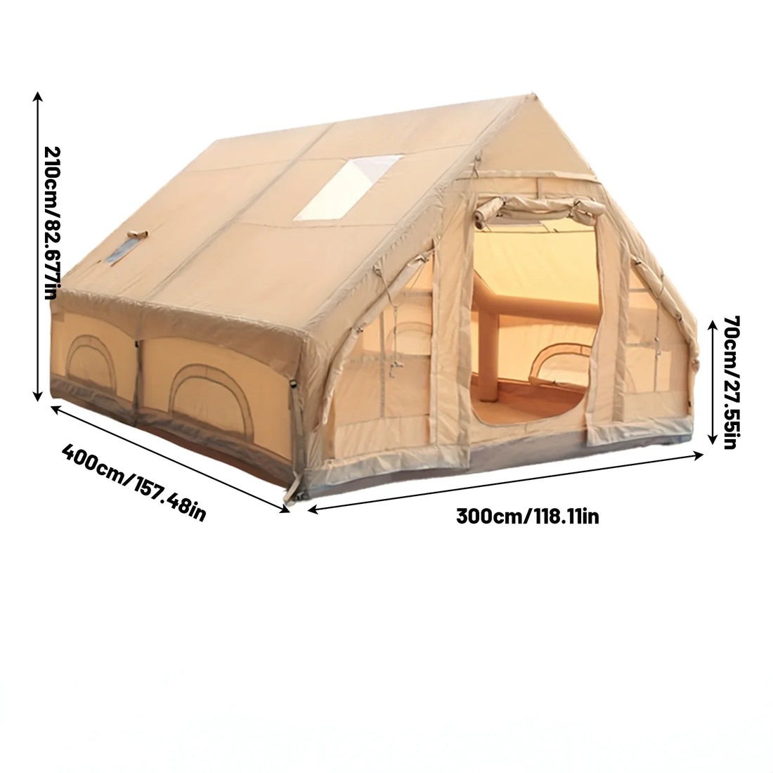 Pakicetus Inflatable Camping Tent Quick Setup Air Frame Shelter