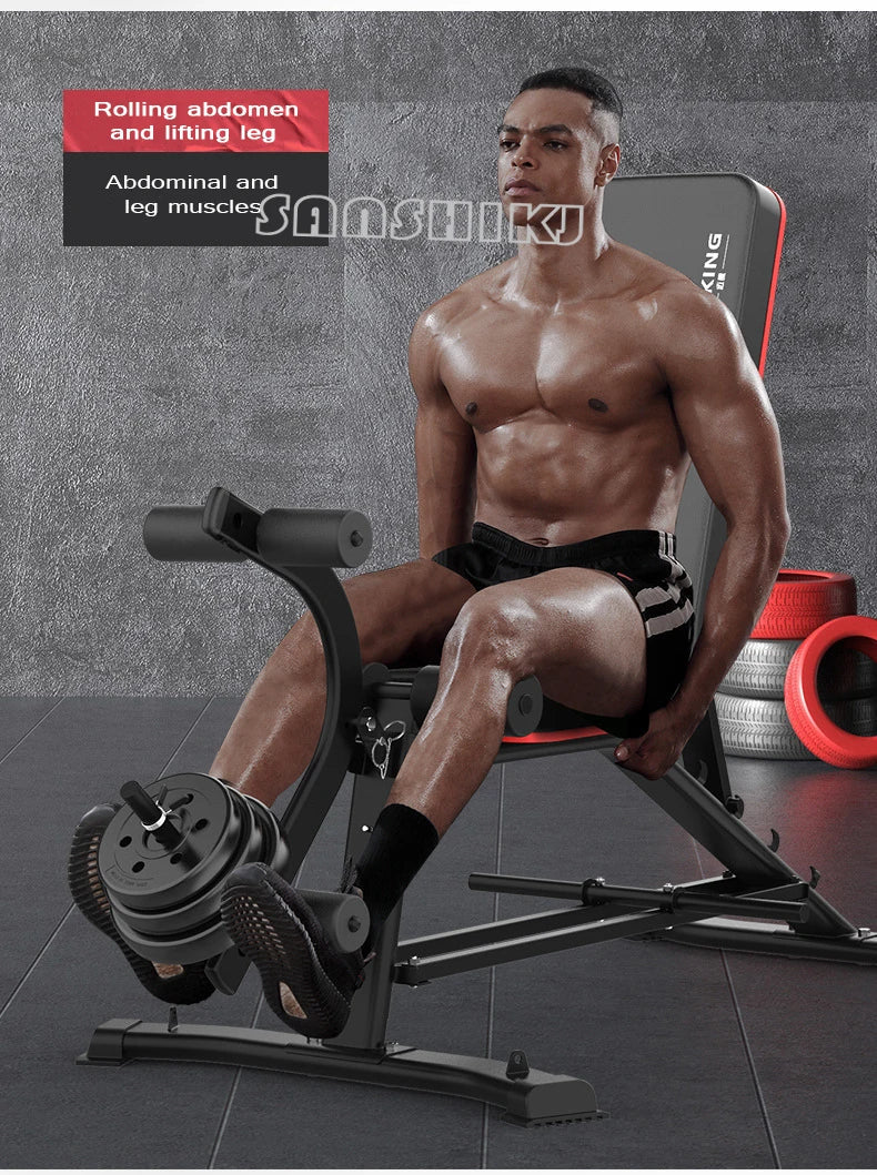 Multi-Function Weightlifting Bench for Home Fitness Training