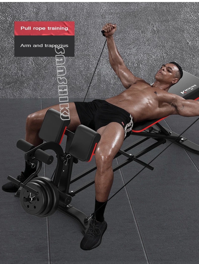 Multi-Function Weightlifting Bench for Home Fitness Training