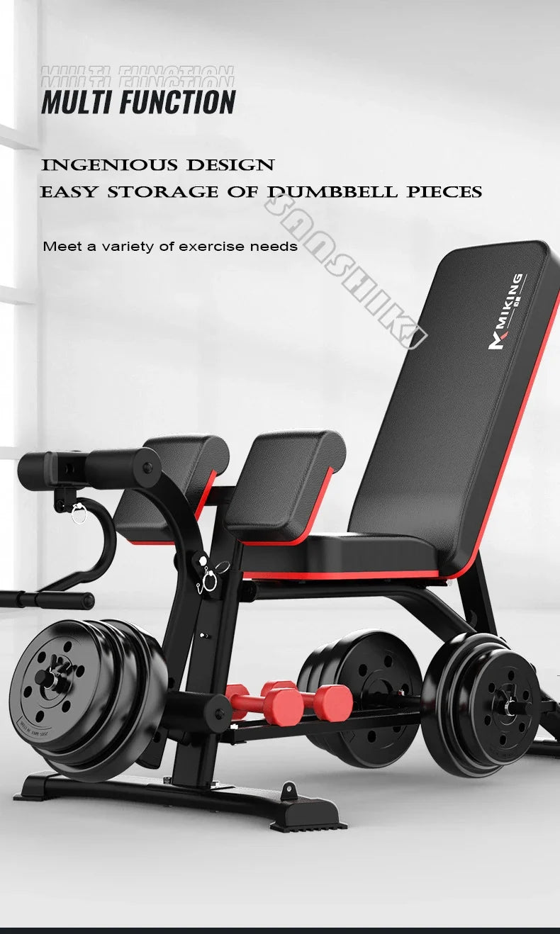 Multi-Function Weightlifting Bench for Home Fitness Training
