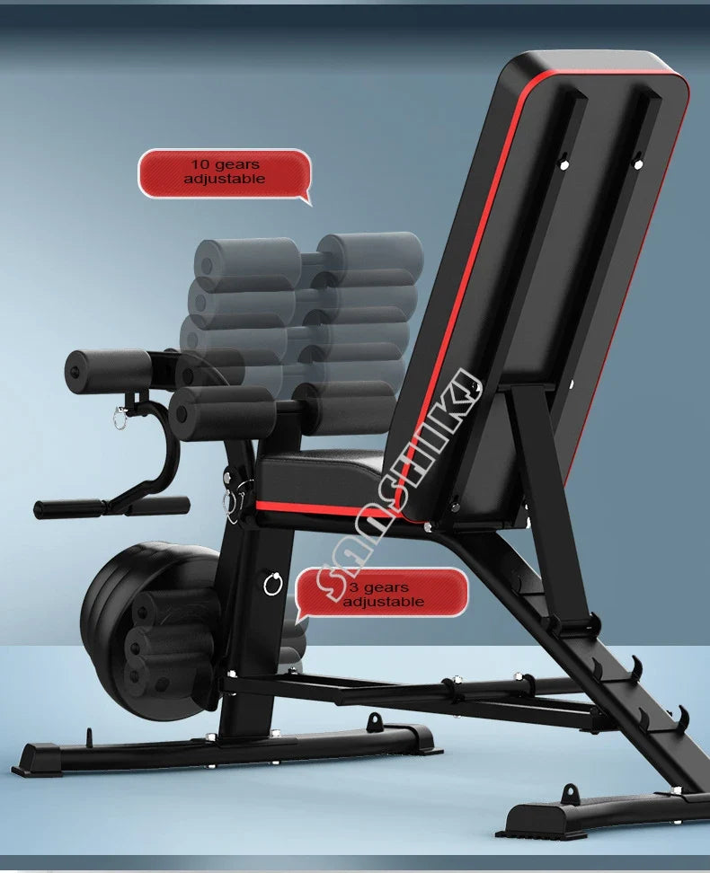 Multi-Function Weightlifting Bench for Home Fitness Training