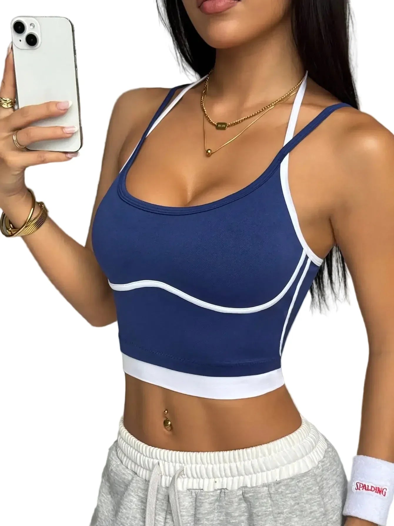 Women’s Supportive Color Block Workout Top