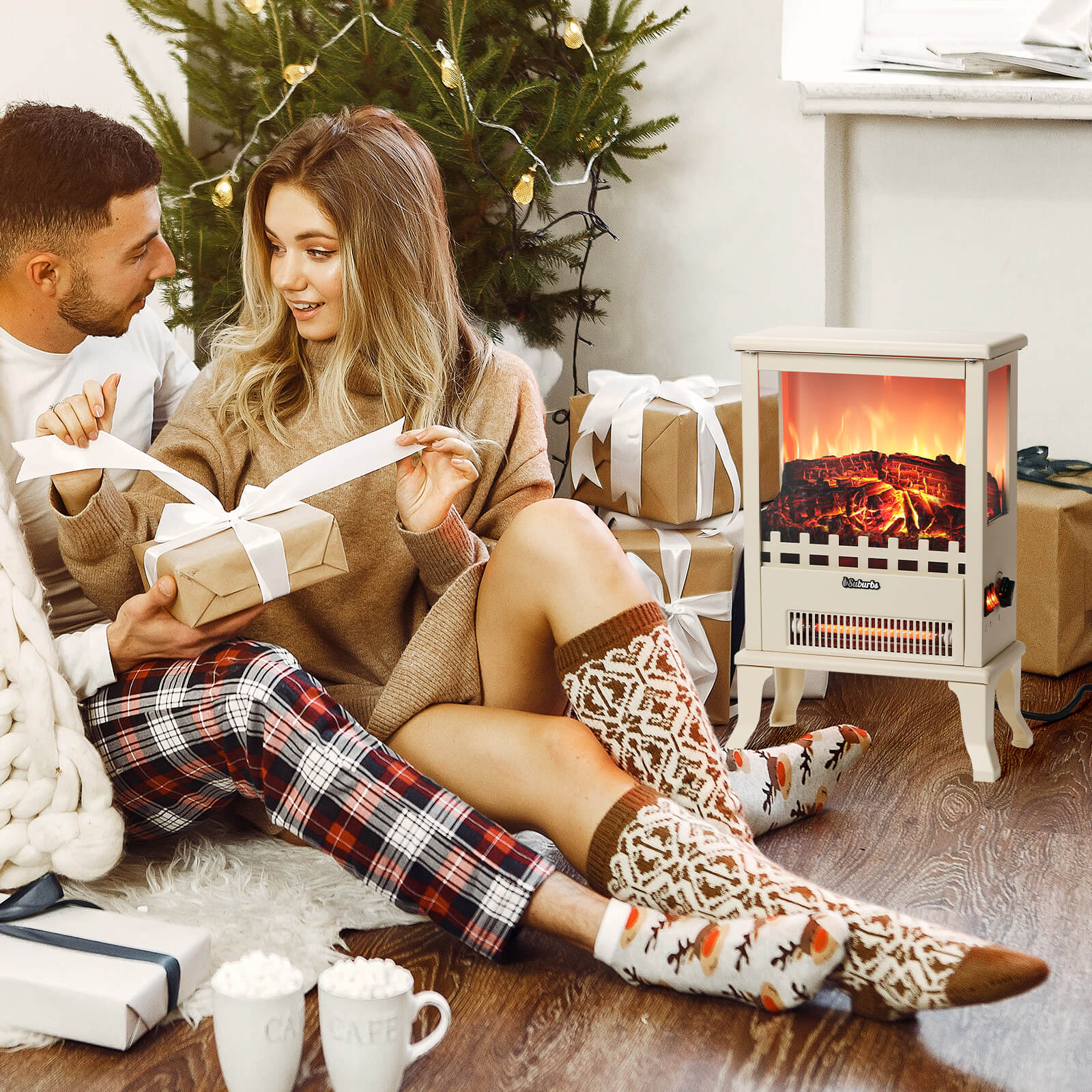 Suburbs TS17Q Electric Fireplace Stove Heater