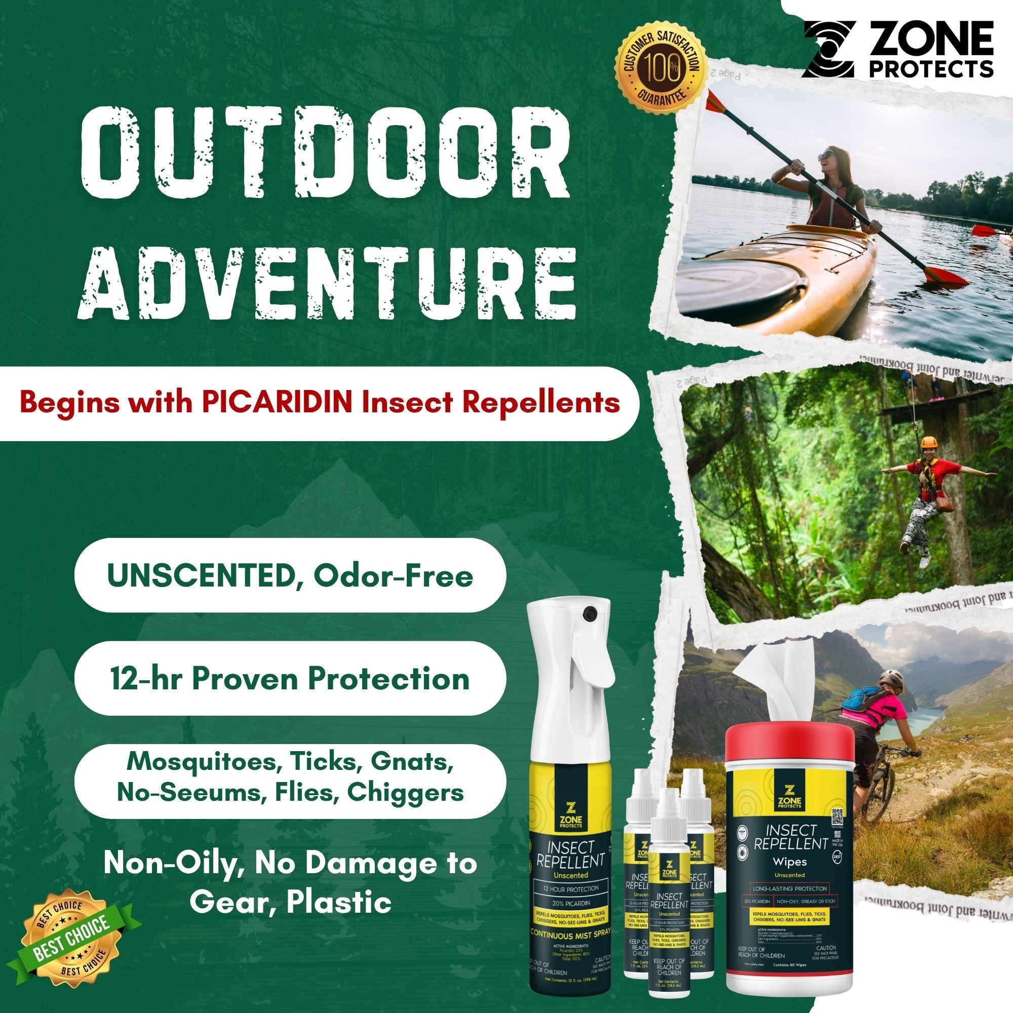 Unscented Picaridin Super Bundle Insect Repellent