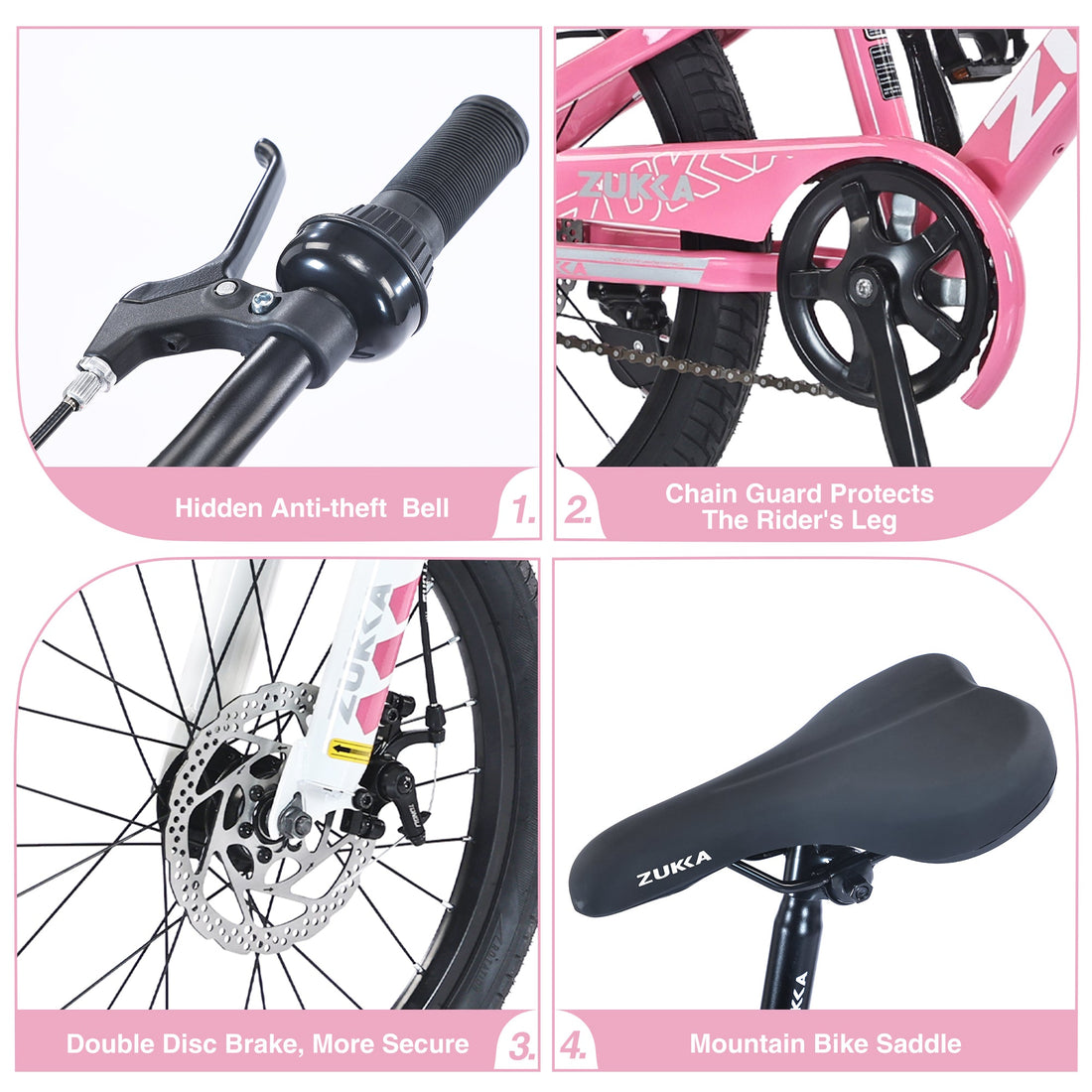 ZUKKA 20 Inch Mountain Bike for Boys and Girls
