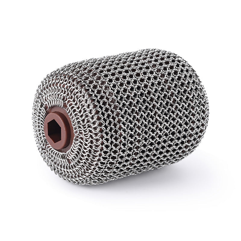 New Stainless Steel Roller With LED Lights For Removing Burnt Food Brushless Barbecue Grill