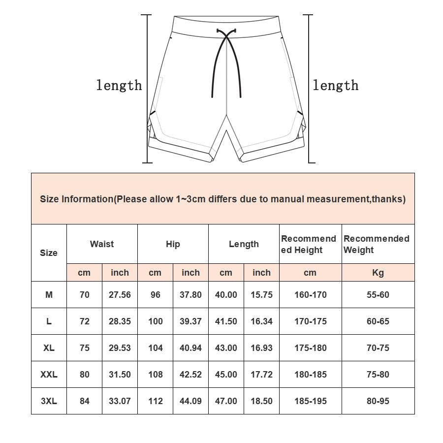 Men's Camo 2-in-1 Quick Dry Running Gym Shorts