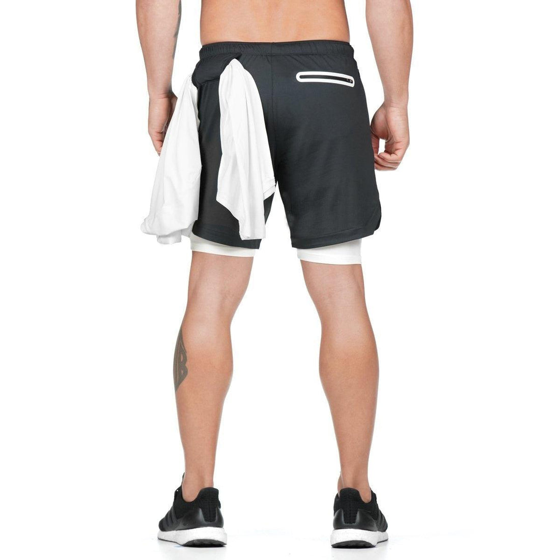 Men's Camo 2-in-1 Quick Dry Running Gym Shorts