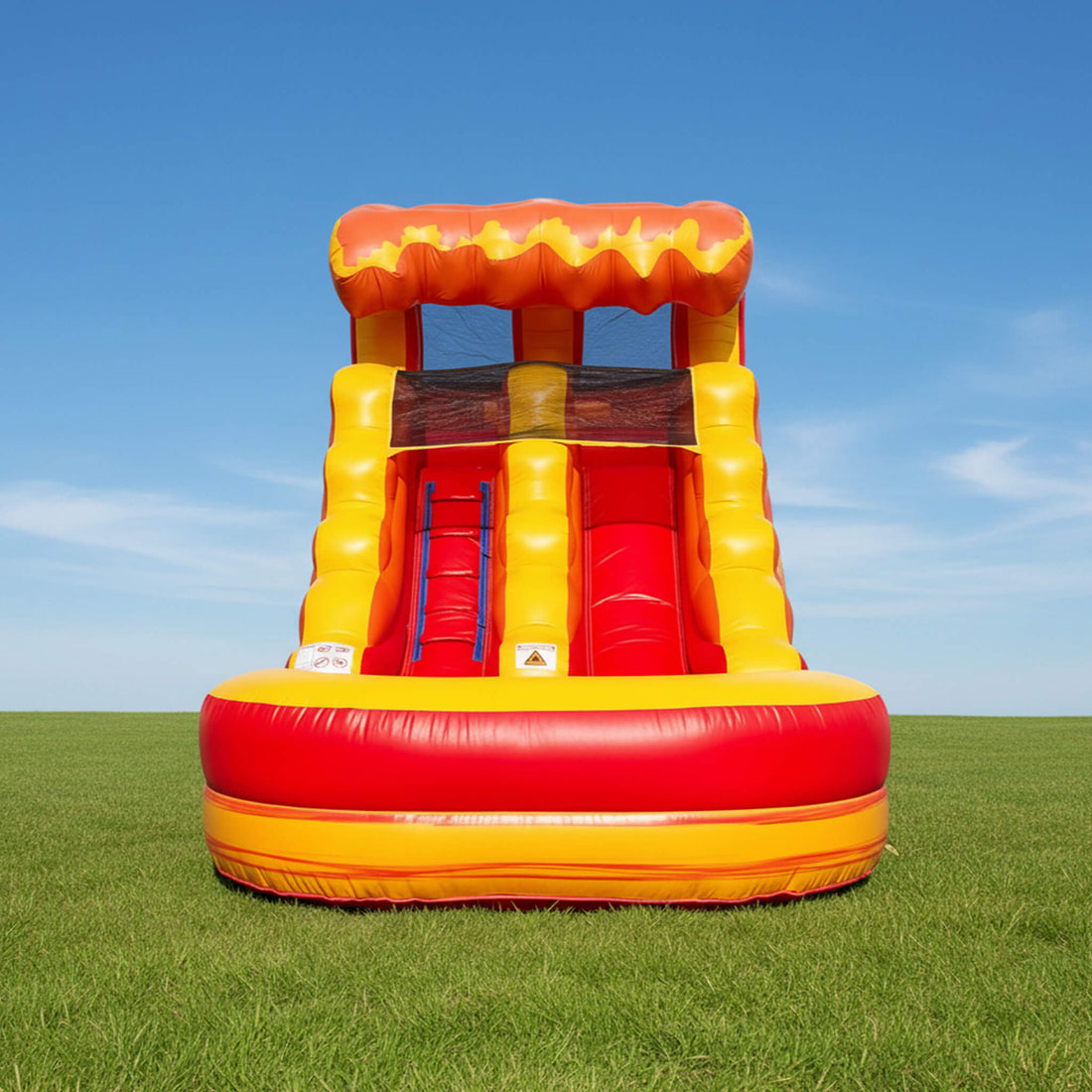 Large Fire Marble Inflatable Water Slide With Pool And Blower (SAK34567)