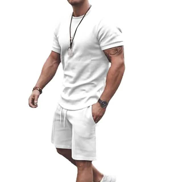 Men's Casual Activewear Running T-Shirt with Shorts